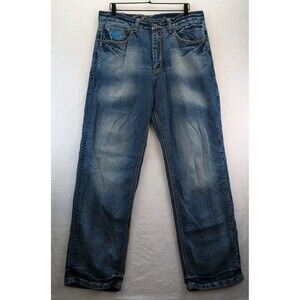 Eight 732 8732 Men's Jeans 36x34 Baggy Y2K Hip Hop Streetwear Distressed